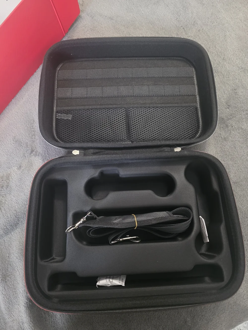 Switch 2 Travel Case with Black Exterior and Red-Trim Zipper
